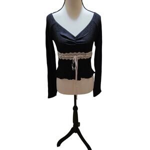 Urban Outfitters Kimchi Blue Black Top Medium | Minimalist Modern Chic